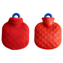 Fleece Cover Hot Water Bag Cold Weather-Red Small size 350ml
