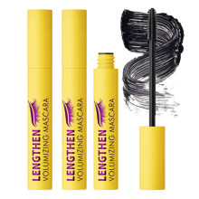 2PCS Volumizing and Waterproof Mascara SmudgeProof Long Wear Jet Black Lash Lifting Clump