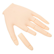 Flexible Silicone Nail Practice Hand with Detachable Joints and Realistic Design for Salon and Home Use