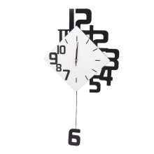 Frameless DIY Modern Wall Clock – Silent Movement, 37.7x34cm