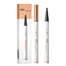 Waterproof Eyebrow Pencil with 4Tip Precision for Natural Hairlike Strokes, Microblading Dark Brown