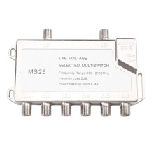 Commutateur Multipoint Satellite 2 Entrées/6 Sorties 950-2150 MHz, Câble D'Antenne, Alimentation LNB DiseqC, Étanche, Commutateur TV Autonome
