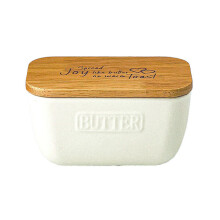 The Just Slate Company Spread Joy White Butter Dish