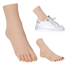 Practice Foot Model Right Silicone Manicure Training Foot with Realistic Soft Texture for Nail Art