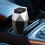 (Silver) Leakproof Car Trash Can w/ Lid - Space-saving 2