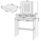 MCC Dressing Table Adjustable LED Mirror Vanity Table Make up Desk and Drawers  Tulsa White 8