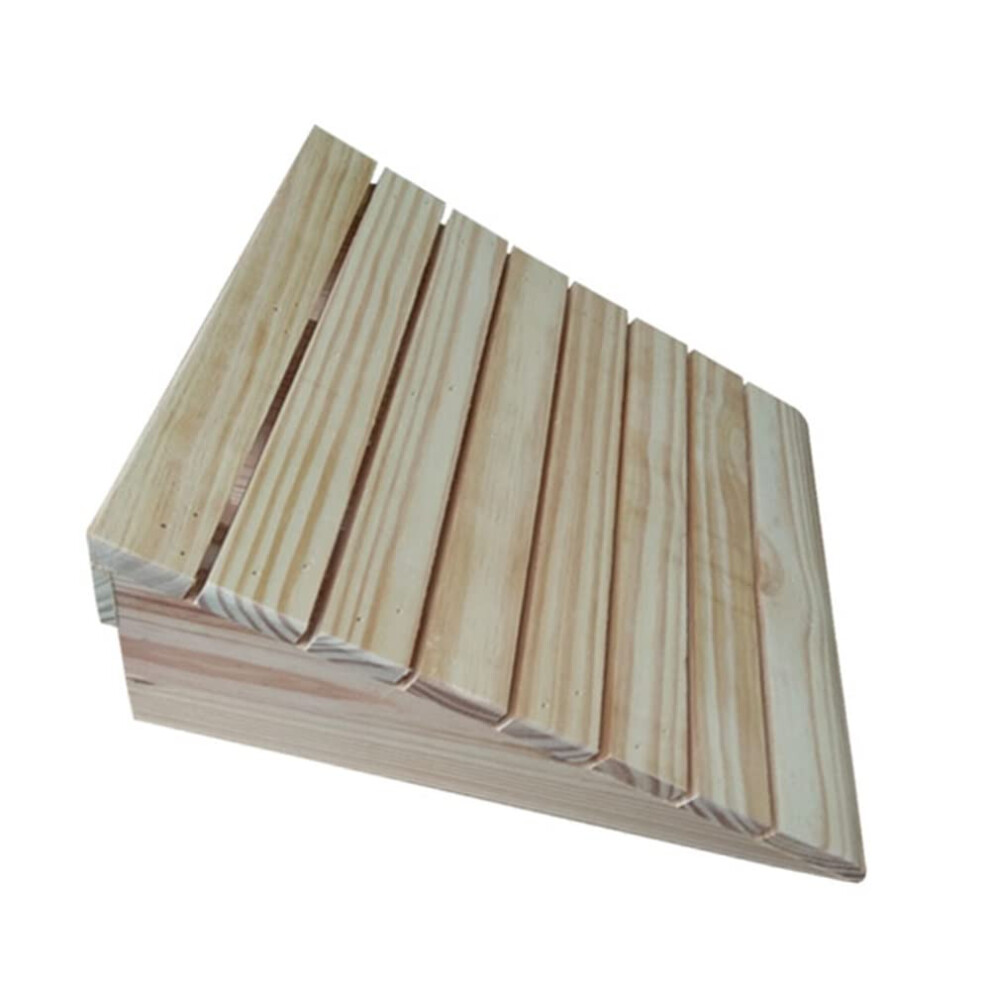 Wooden Wheelchair Threshold Ramp 30x30.8x11cm NonâSlip Solid Wood Entry Ramp for 7â15cm Step Transition
