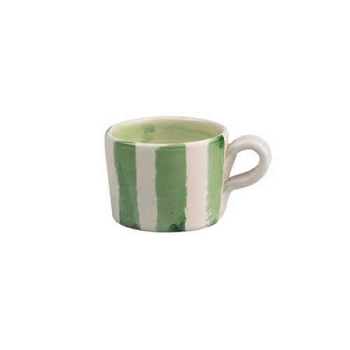 Selbrae House Green Stripe Ceramic Espresso Cup