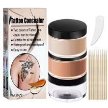 Tattoo Cover Up Waterproof Concealer Set, 2 Colors Long‑Lasting Natural Coverage for Scars and Vitiligo