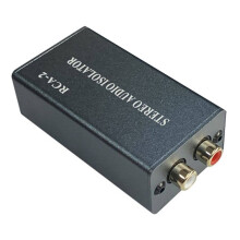 2-Channel RCA Stereo Audio Isolator Computer Amplifier Audio Instrument Noise Shielding Eliminator Noise Reducer