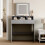 MCC Dressing Table Adjustable LED Mirror Vanity Table Make up Desk and Drawers  Tulsa Grey 3