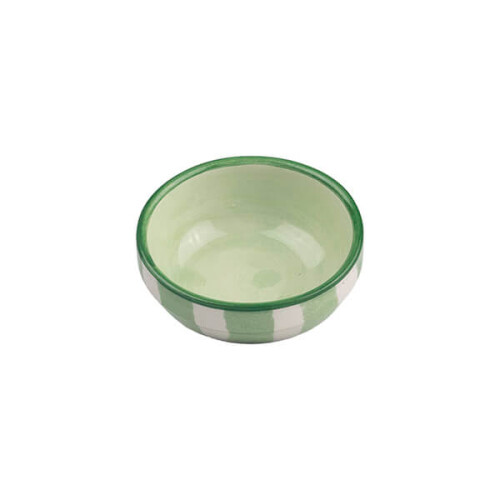 Selbrae House Green Stripe Ceramic Dip Bowl