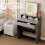MCC Dressing Table Adjustable LED Mirror Vanity Table Make up Desk and Drawers  Tulsa Grey 5