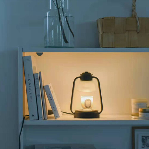 Lampe chauffe-bougie vintage à intensité variable 16x16x27cm 2