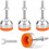 4x Leveling Feet,Heavy Duty Machine Base,M8 X 50 mm,Diameter 40 mm, Adjustable Under Load, with Thread and Rubber Buffer 2