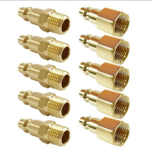 1/4 Zoll NPT Messing-Schnellkupplungsstecker für Luftkompressoren