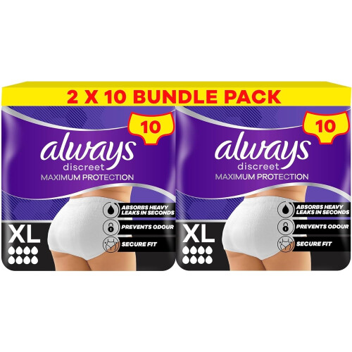 Always Always Maximum Protection Pants Size XL 2 x 10