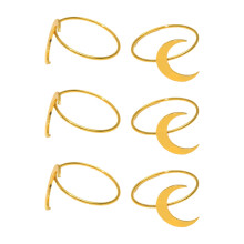 User Friendly Alloy Moon Napkin Rings Nontoxic Kitchens Table