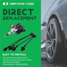 19030-72080 Ignition Distributor for Electronic Carburettor Engine 2 Vac Advance 1Y 2Y 3Y 4Y