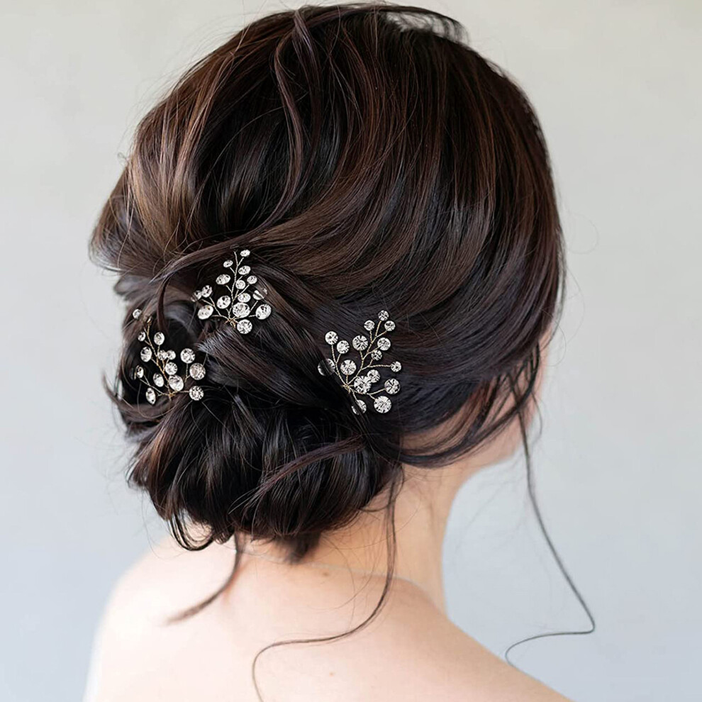 Zhouq-Outdoors Rhinestone U-Shaped Hairpins For Styling