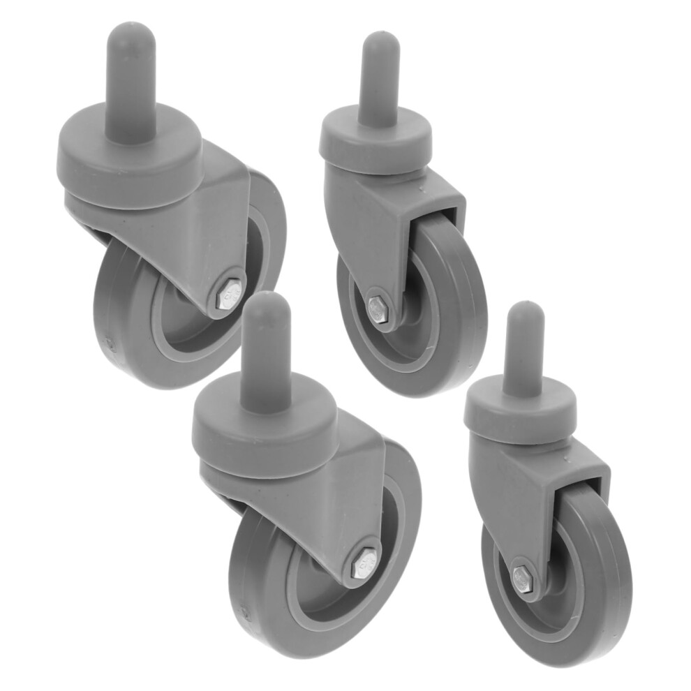 4Pcs Spring Loaded Swivel Caster Wheels With Brakes For Mop Buckets Heavy Duty Rubber 9073542563945