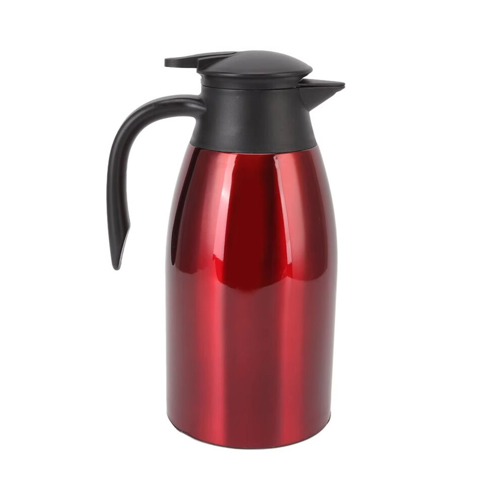 2L Tea Pot 304 Stainless Steel Leakproof Lid Portable Handle Easy Cleaning Coffee Insulated Dispenser D 4711356378007