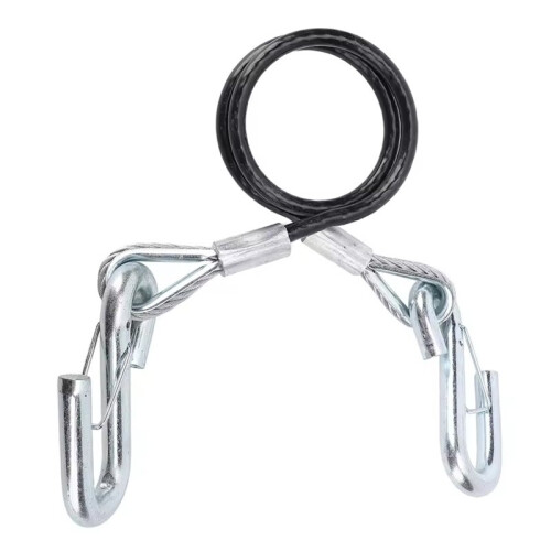 3500lbs Load Capacity Trailer Safety Cable with 2 Hook Galvanized Iron High Strength for RV