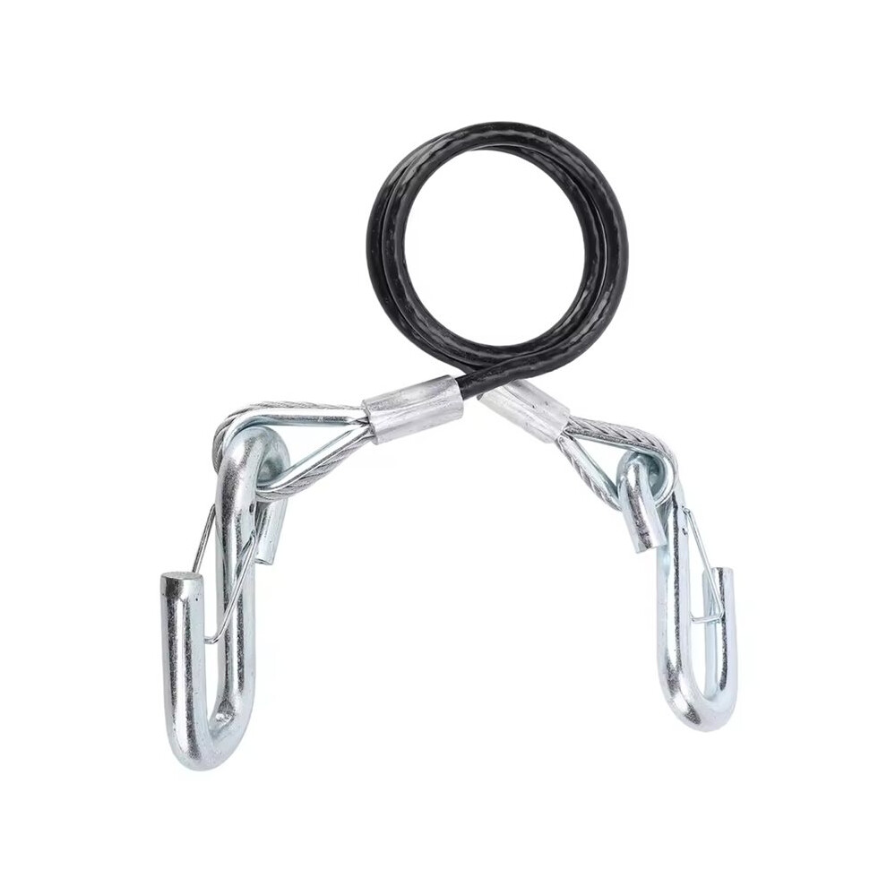 3500Lbs Load Capacity Trailer Safety Cable With 2 Hook Galvanized Iron High Strength For Rv 4712629793039