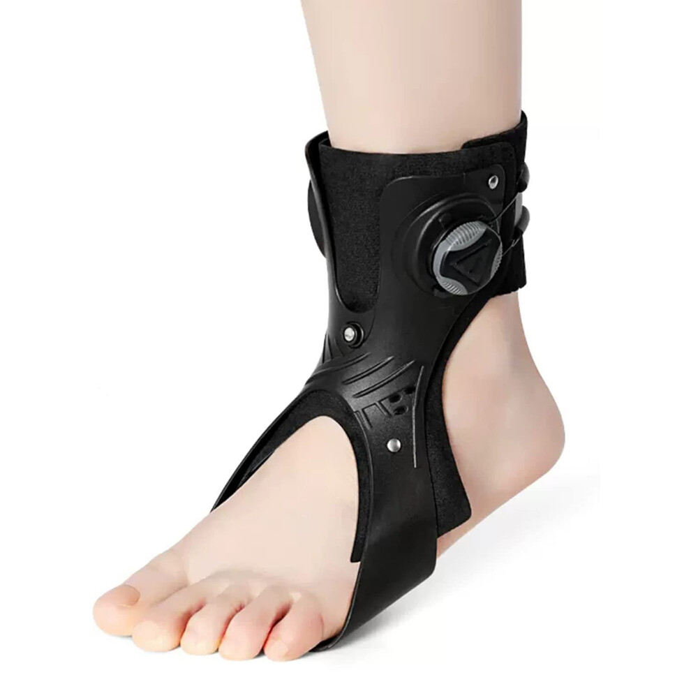 Foot Drop Brace Left Side Large Adjustable Ankle Foot Orthosis for Stroke Recovery and Walking