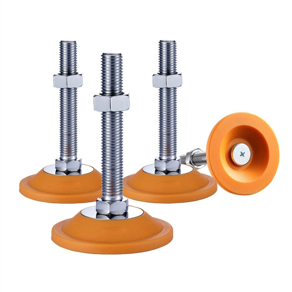 4 Pack Heavy Duty Leveling Feet M16 X 150Mm Adjustable Furniture Levelers D74 With Rubber Base 9169991547732