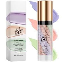 3 in 1 Makeup Primer with SPF 50, Purple Color Correcting Hydrating Face Base for Oily Skin