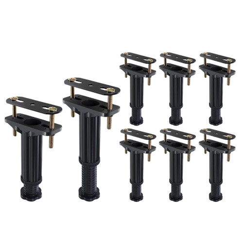 8PCS Adjustable Height Bed Support Legs 5.0-7.8inch Heavy Duty Bed Frame Support Legs for Bed Slat and Frame Support
