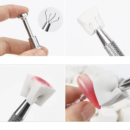 Nail Art Sponge Set 100pcs with MultiSided Buffer Blocks and Adjustable Grip Pen for Smooth Gradient Manicure 2