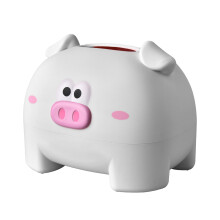 Suport pentru șervețele din plastic în formă de porc – alb