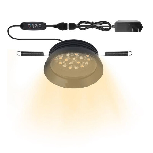 Full Spetrum LED UVA UVB Reptile Light with Dimmer & Cycle Timer for Bearded Dragon Lizard Gecko Snake Turtle US Plug