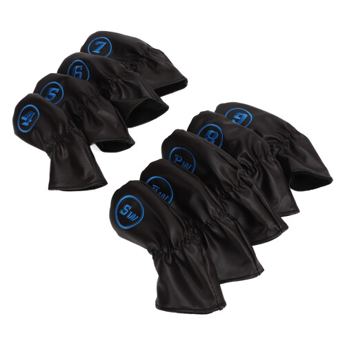 Waterproof Golf Iron Head Covers 9 Pcs Set