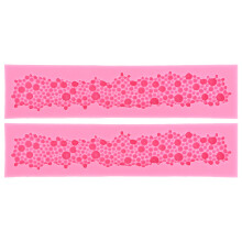 Conjunto de 2 Moldes de Silicone para Decoração de Bolos e Cupcakes,