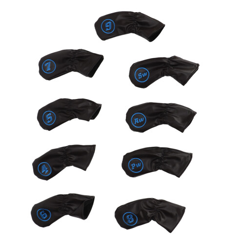 Waterproof Golf Iron Head Covers 9 Pcs Set
