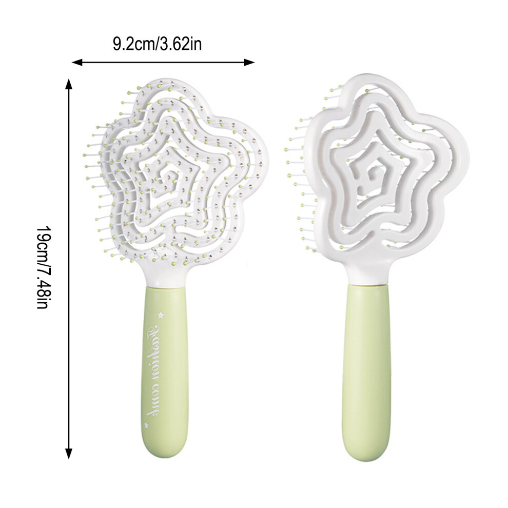 Creation-3C (Green) Star Hair Brush - Volumizing & Detangling Comb