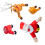 Grappige kerst raamdecoratie Kerstman-2 STUKS ingesteld 1