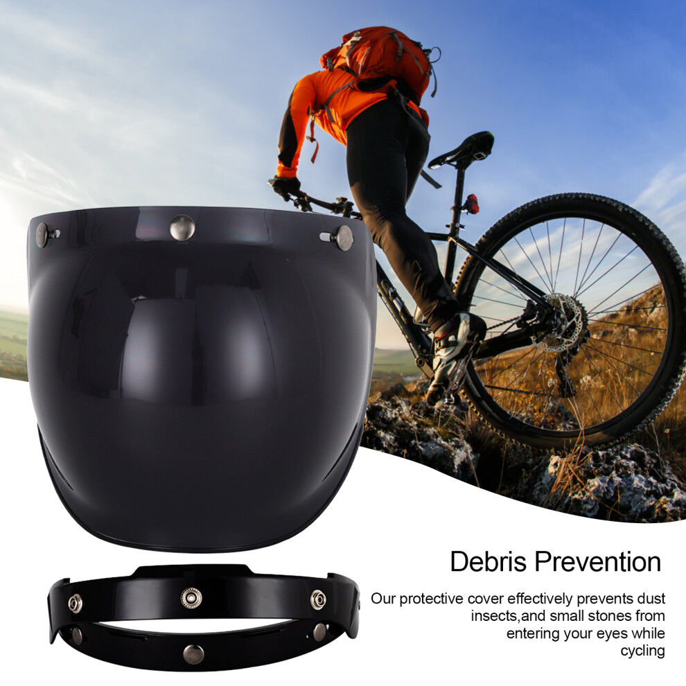 ( Tan) Motorcycle Helmet Visor - Windproof Uv Shield Dark 6957086525412