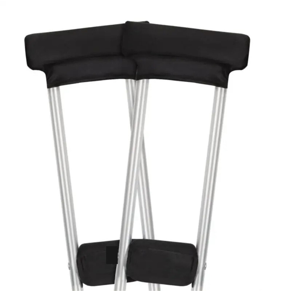 Crutch Replacement Pads Set with Soft Underarm Cushion, Ergonomic Hand Grips and Nonslip Feet Caps