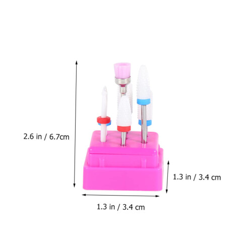 7pcs Professional Nail Drill Bits Set for Gel and Acrylic Nails, Multi Fineness Options 1