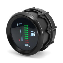 240-33ohm 2"52mm Fuel Level Gauge 10 LED Oil Tank Level Meter with LED Light for Car 12V Display Fuel Gauge Meter