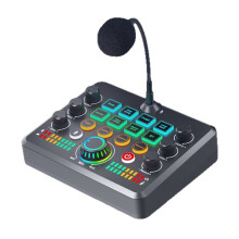 Scheda Audio Live Wireless con Regolazione del Riverbero e RGB con Cambio Magico Della Voce