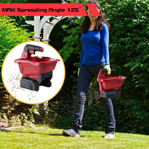 Cordless Lawn Spreader with Adjustable Width, Large Capacity for Seed, Fertilizer, Salt 1