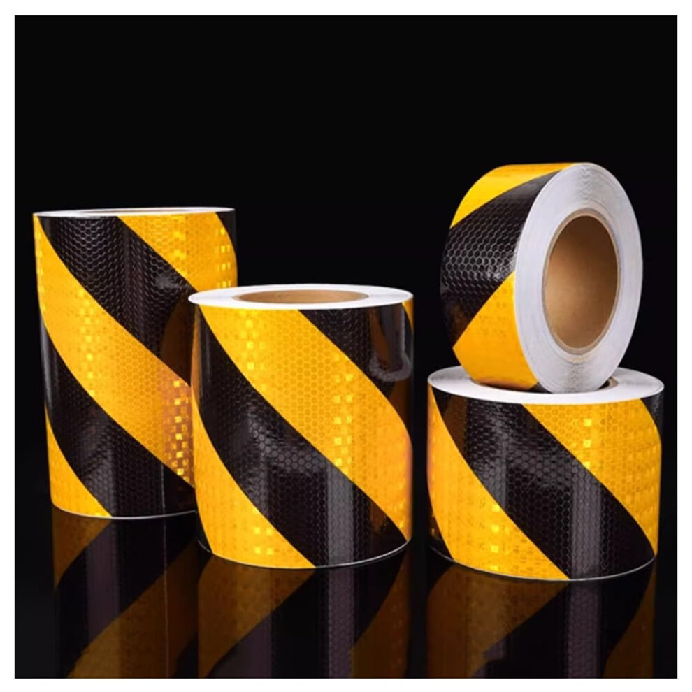 Black Reflective Safety Tape 10Cm X 10M Waterproof Honeycomb Pattern For Vehicles And Trailers 9073542564072