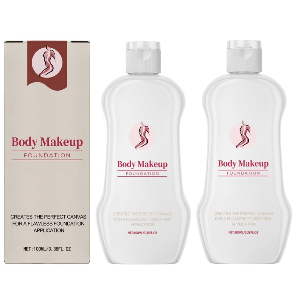 Waterproof Body Makeup Foundation 2pc 100ml Set for Tattoos Scars Varicose Veins Long Lasting Natural Matte Finish