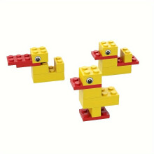 6 Stück kleine Ente |Gelbe Bausteine |Lernspielzeug zum Zusammenbauen