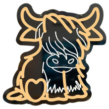 Highland Cow Neon Sign, Cute LED Neon Light Sign for Wall Decor, for Bedroom, Living Room,Kids Room, Birthday Gift